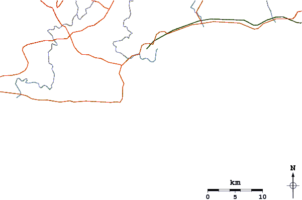 Roads and rivers around Keusik Luhur