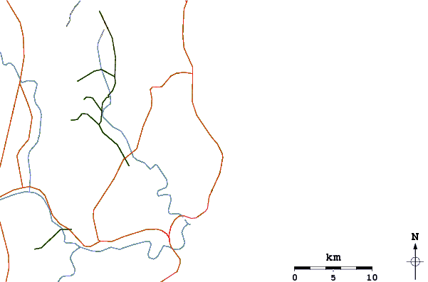 Roads and rivers around Kijal