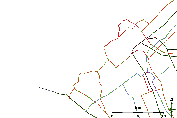 Roads and rivers around Kijkduin