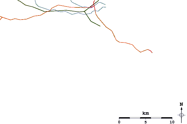 Roads and rivers around Kimmeridge Bay