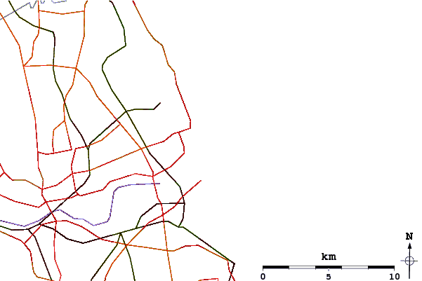 Roads and rivers around King Edwards Bay