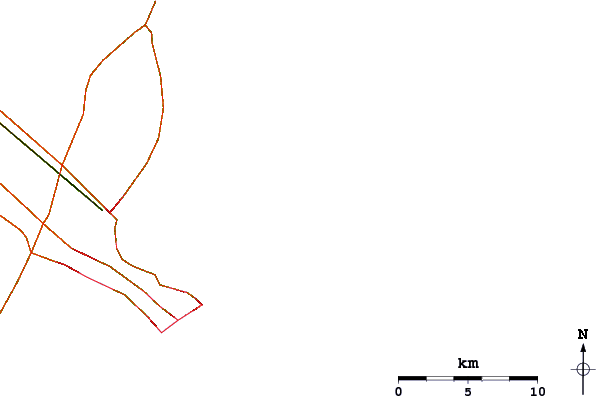 Roads and rivers around Kirbys Point