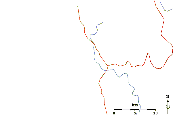 Roads and rivers around Klamath Rivermouth