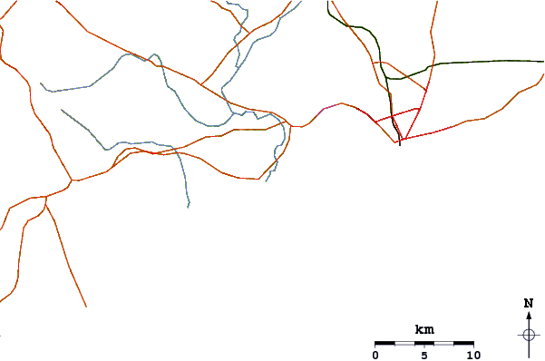 Roads and rivers around Kokrobite