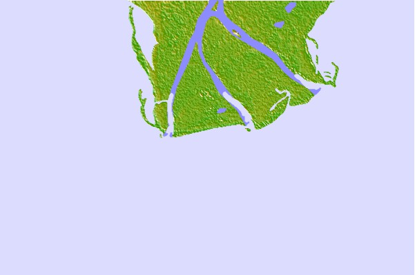 Surf spots located close to Krishna River