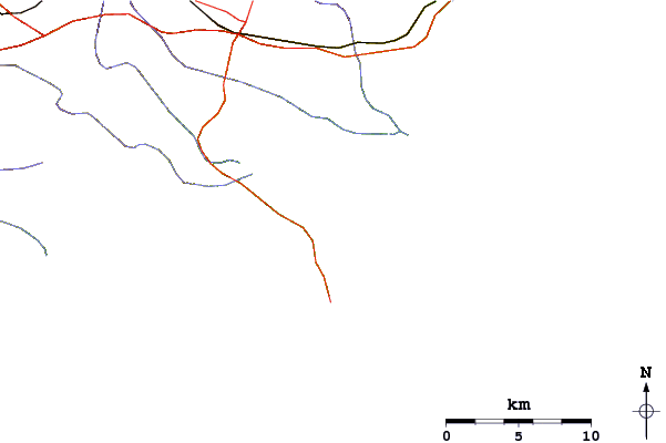 Roads and rivers around Kromme Rivermouth