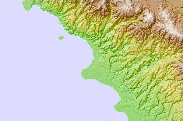 Surf spots located close to Krui