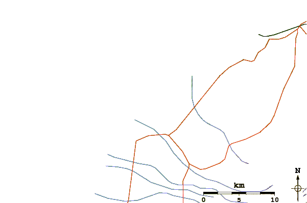 Roads and rivers around Kumera Patch