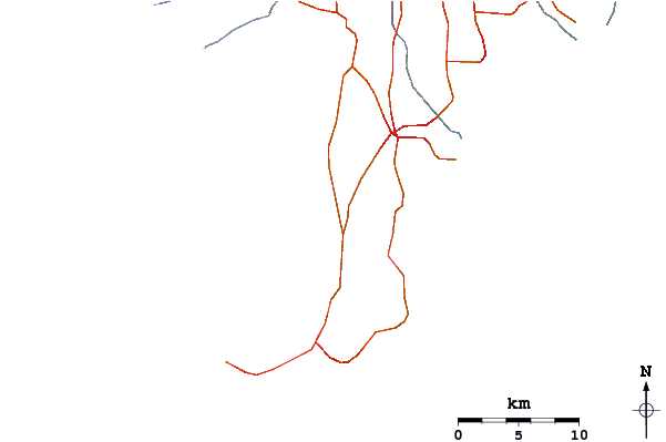 Roads and rivers around Kuta Reef