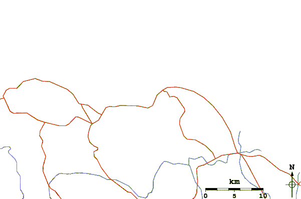 Roads and rivers around La Bahia