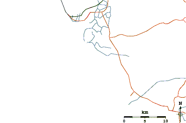 Roads and rivers around La Barossa