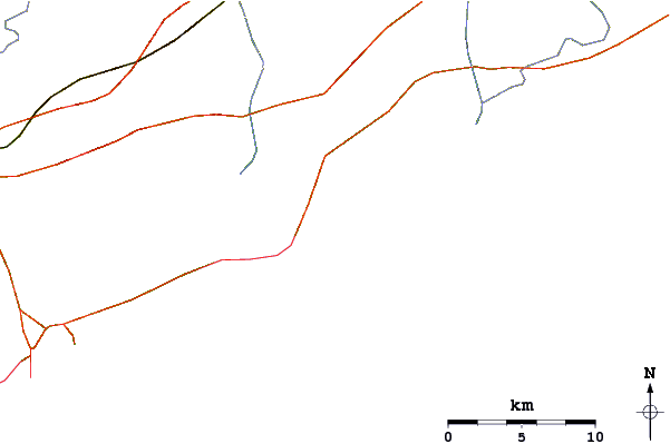 Roads and rivers around La Barre de Jose Ignacio