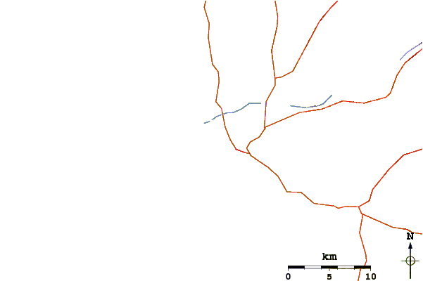 Roads and rivers around La Batterie