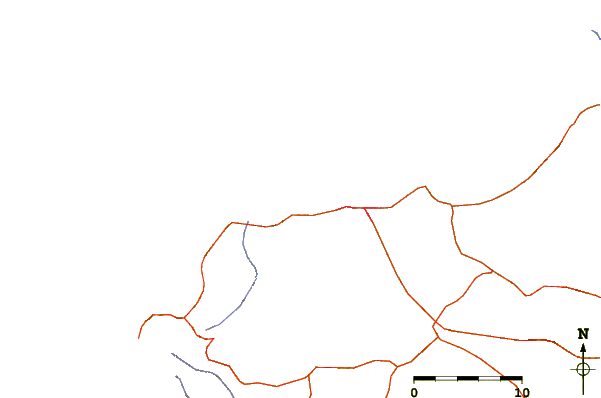 Roads and rivers around La Punta - La Bellaca