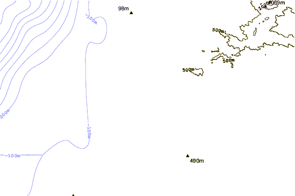 Shoreline around La Boca Con Con