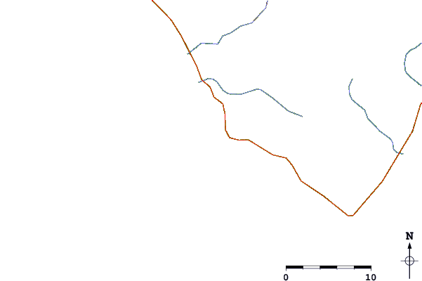 Roads and rivers around La Bocana