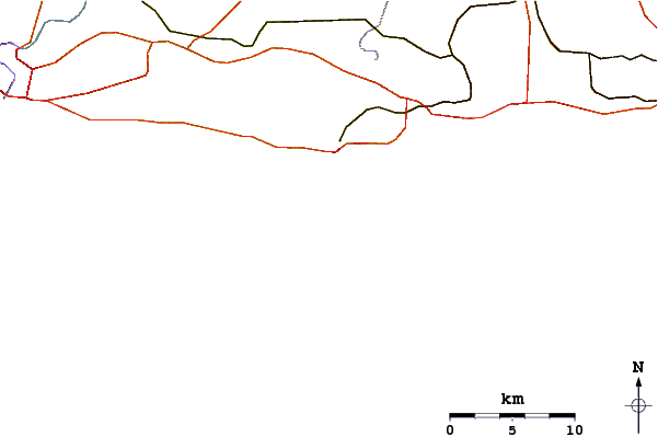 Roads and rivers around La Boya