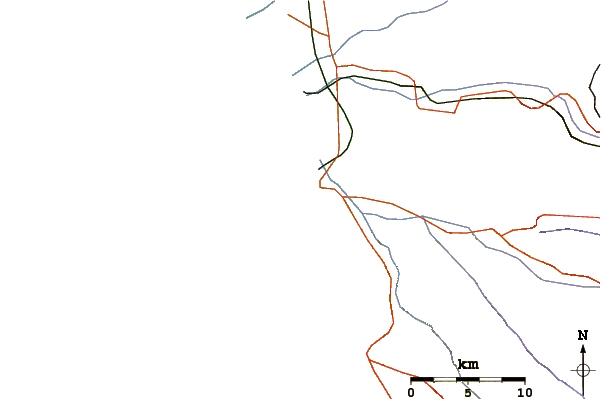 Roads and rivers around La Brava