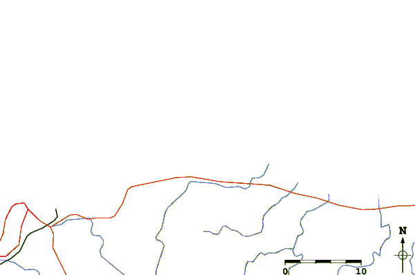 Roads and rivers around La Caracola