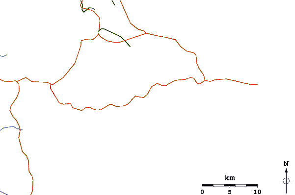 Roads and rivers around La Caravelle