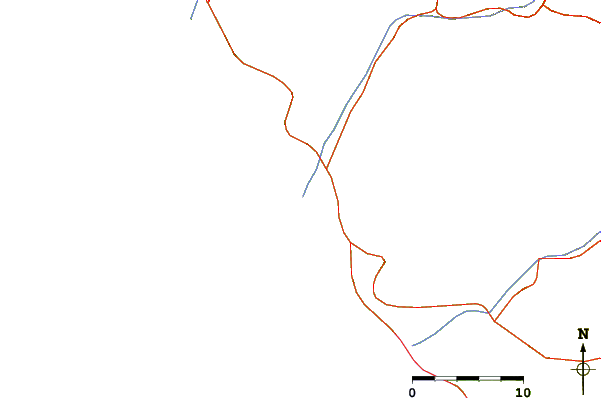 Roads and rivers around La Costa