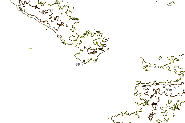 Shoreline around La Courance