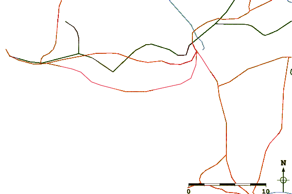 Roads and rivers around La Courance