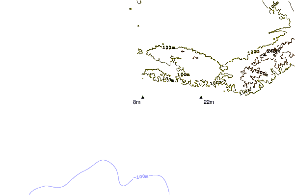 Shoreline around La Couronne