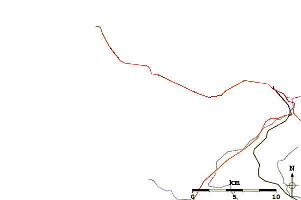 Roads and rivers around La Crecque