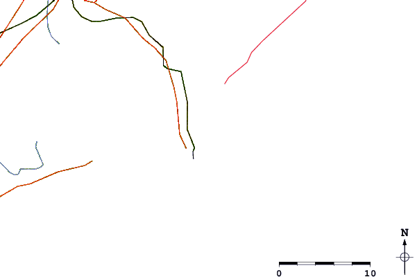Roads and rivers around La Derecha del Faro