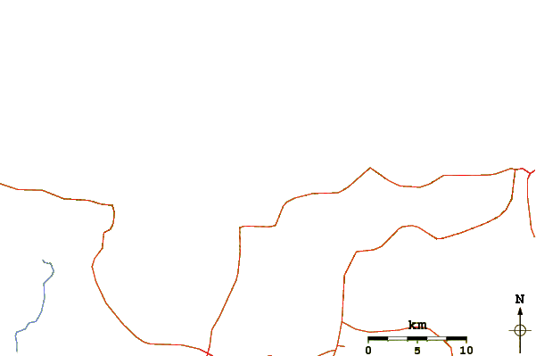 Roads and rivers around La Esmeralda