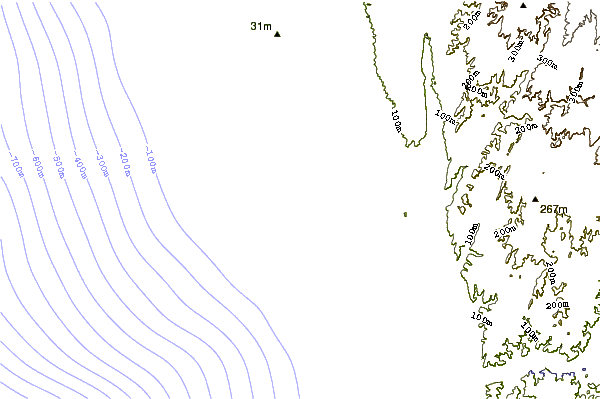 Shoreline around La Gauche