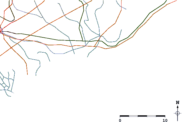 Roads and rivers around La Guillotine