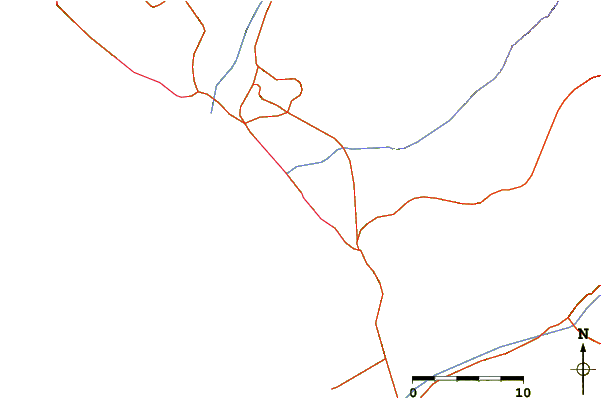 Roads and rivers around La Isla