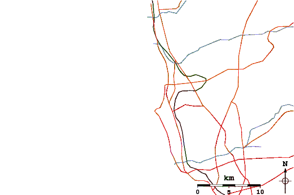 Roads and rivers around La Jolla Cove
