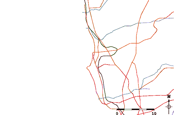 Roads and rivers around La Jolla Shores