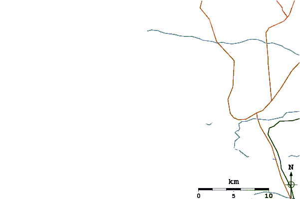 Roads and rivers around La Laguna