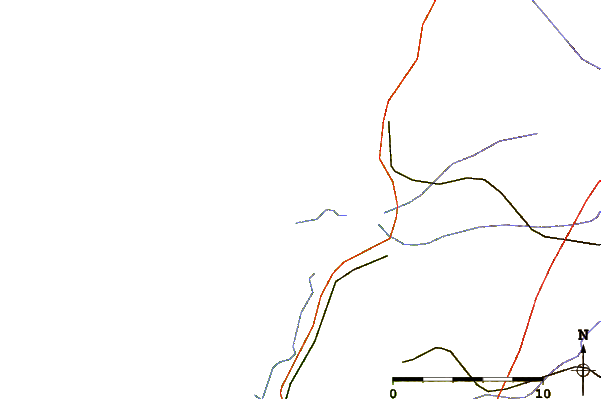 Roads and rivers around La Lette Blanche (Vieille Saint Girons)