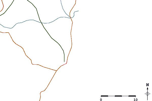 Roads and rivers around La Mata