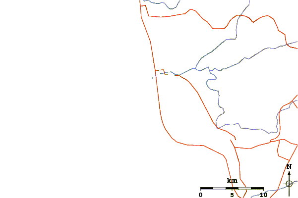 Roads and rivers around La Mision