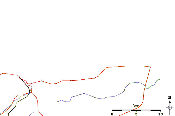 Roads and rivers around La Mondree