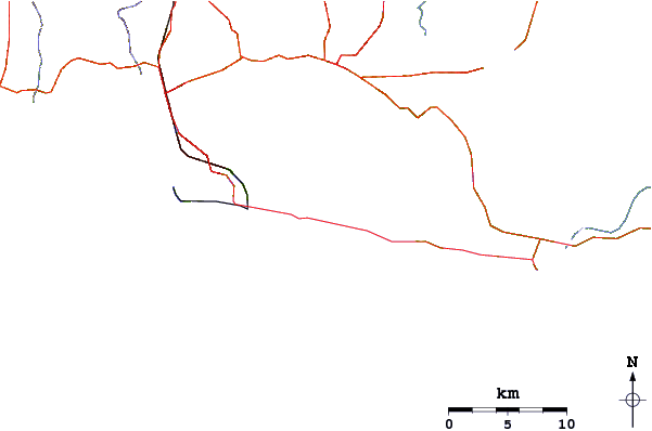 Roads and rivers around La Passe