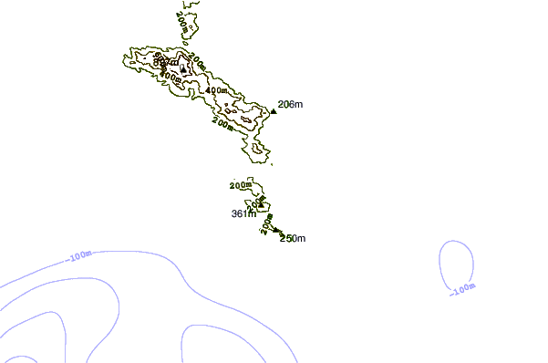 Shoreline around La Passe
