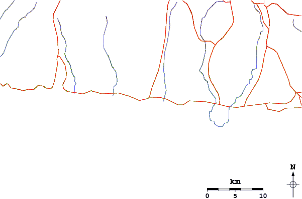 Roads and rivers around La Paz