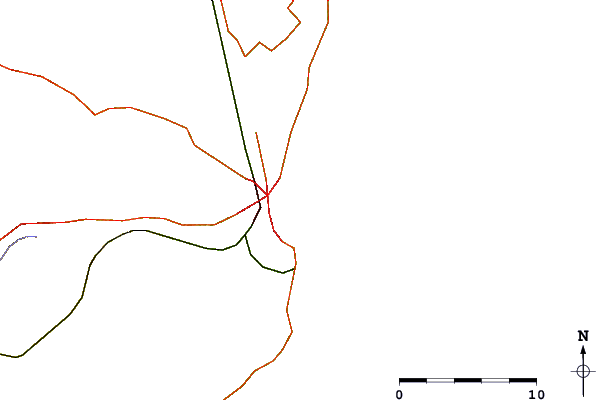 Roads and rivers around La Pepita (Mar del Plata)