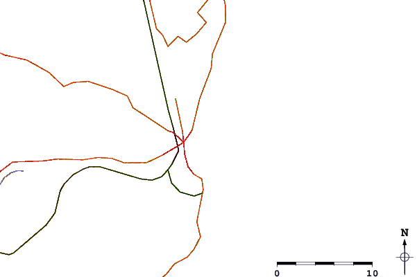Roads and rivers around La Perla (Mar del Plata)
