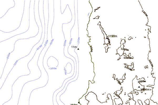 Shoreline around La Punta Dos