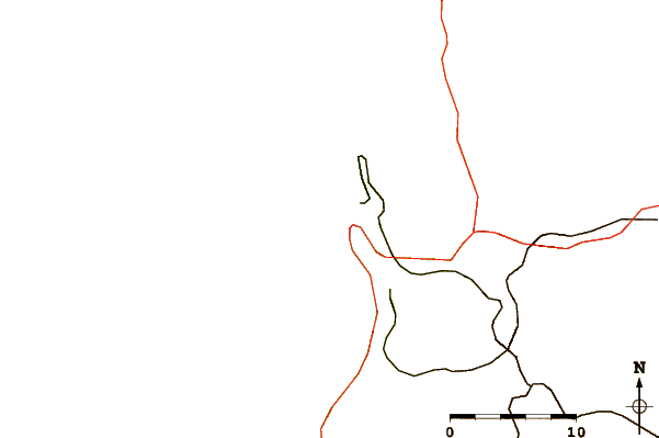 Roads and rivers around La Punta Dos