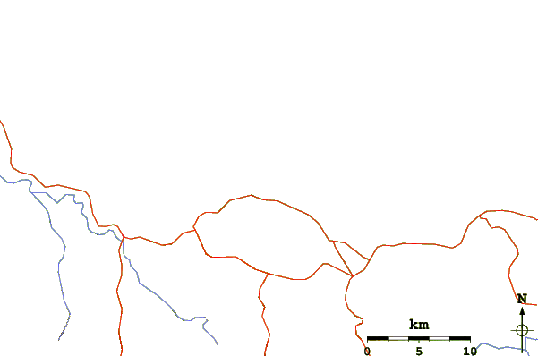 Roads and rivers around La Puntilla (Puerto Plata)