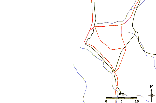 Roads and rivers around La Puntilla